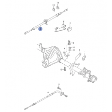 Трос ручного тормоза центральный 28-35 база VAG 2D0609701