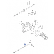 Трос ручного тормоза L 46 VAG 2D0609721A
