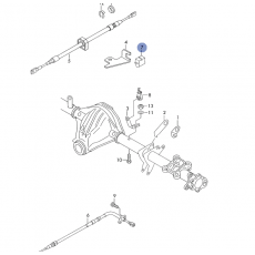 Трос ручного тормоза крепежный элемент VAG 2D0609737