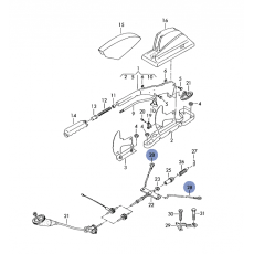 Трос ручника центральный тяга длинная база VAG 721711475 Б/У