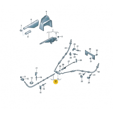 Трос ручника центральный длинная база VAG 7LA711476C