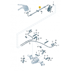 Трос ручника центральный база 4325мм A9064205285 VAG 2E0609701AT