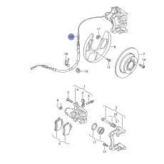 Трос ручника L LT 35Z шасси 295 L=950mm Cofle 10.7381