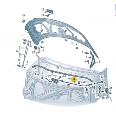 Трос капота VAG 7E1823530A