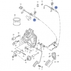 Трос газа 1X VAG 701721555K