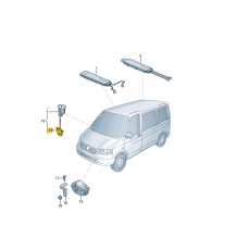 Корпус плоского разъема 2 контакта  VAG 1J0973119