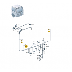 Корпус плоского разъема провод с 2 контантактоми 2,5 QMM 6,3MM VAG 000979204E