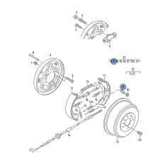 Тормоз задний комплект пружин TRW SFK60