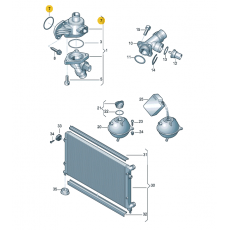 Термостат 2.0L кольцо резиновое VAG 06B121119B