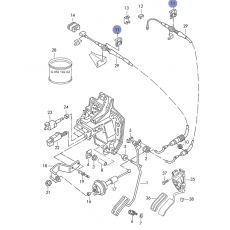 Стопорная шайба троса газа VAG N90095603