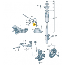Стойка стабилизатора L VAG 2E0411317C