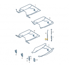 Кронштейн крепеж запасного колеса гайка барашковая VAG 2D3803629