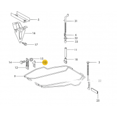 Кронштейн крепеж запасного колеса хомут VAG 2D0801945A