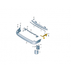 Накладка над задним бампером кронштейн L VAG 7H0807393C