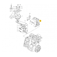 Кронштейн подушки R VAG 074199207M Б/У
