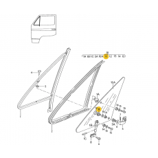 Кронштейн форточки болт VAG 281837731