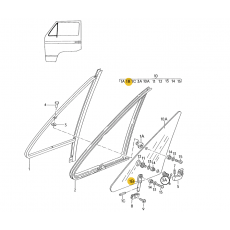 Кронштейн форточки нижний VAG 251837619A