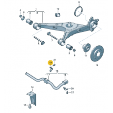 Скоба задняя стабилизатора внутренняя VAG 7H0511417A