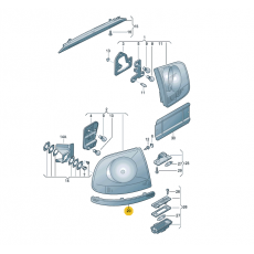 Световозвращатель задний Фонаря L VAG 7L6945105A