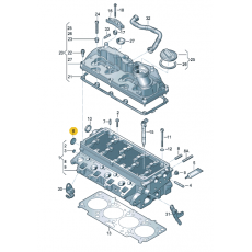 Сальник распредвала заглушка VAG 03L103113A