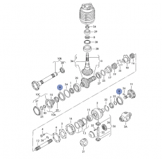 Сальник заднего редуктора и углового редуктора 45х60х8 VAG 02D409399