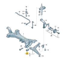 Сайлентблок передний нижнего рычага передний и заднего рычага VAG 7M0501541
