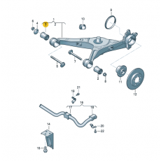 Сайлентблок заднего рычага внутренний VAG 7H0501132A