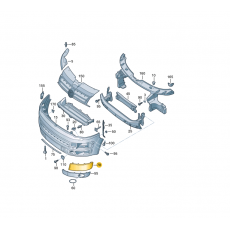 Накладка на бампер передняя верхняя R VAG 7E08078207G9
