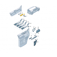 Ручка передний двери внутренняя накладка VAG 7H0867171C9B9