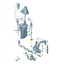 Рычач переключения КПП тяга VAG 2E0711475B