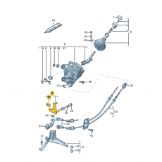 Рычаг переключения передач промежуточный КПП-6 VAG 7H0711202F