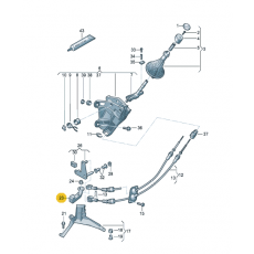 Рычаг переключения передач малый КПП-5 VAG 7H0711051N