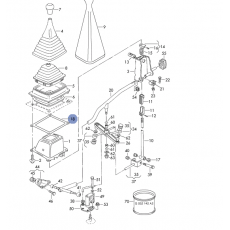 Рычаг преключения КПП прокладка VAG 7D0711395