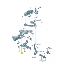 Рычаг передний нижний L VAG 7L0407151H