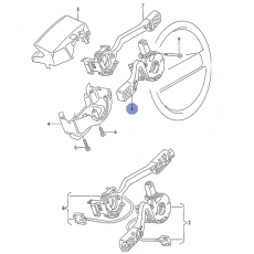 Ручка переключения света + аварийка VAG 70195351301C Б/У
