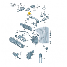 Ручка двери передний правая VAG 7H0837206D3FZ Б/У