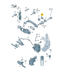 Ручка двери передний кольпачек VAG 1C0837879A3FZ