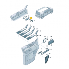 Ручка двери передний внутренняя накладка VAG 7H0867171B9B9