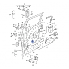 Ручка двери для двойной кабины правая внутренняя корпус VAG 321837235A01C