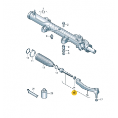 Рулевая тяга голая Teknorot V-733