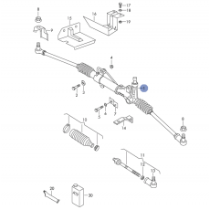 Рулевая рейка с тягами VAG 2D1422055GX