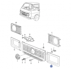 Решетка радиатора очко -->>93 VAG 281853655G