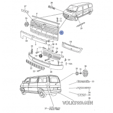 Решетка радиатора VAG 70185653E01C Б/У