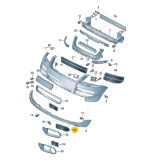 Решетка бампера L VAG 7L68536839B9