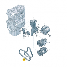 Ремень генератора с кондиционером VAG 06H903137H