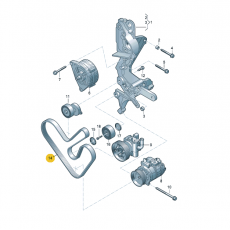 Ремень генератора с кондиционером VAG 03L903137H