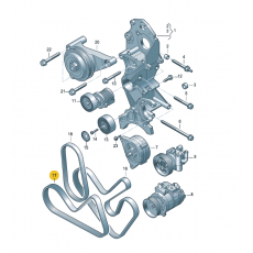 Ремень генератора + crafter VAG 03L903137D