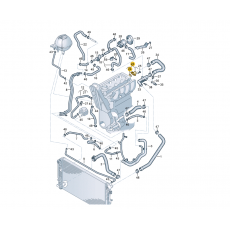 Патрубок системы охлаждения VAG 076121132B