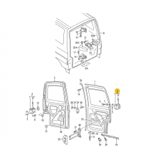 Петля двери распашной левая нижняя VAG 701827153A Б/У