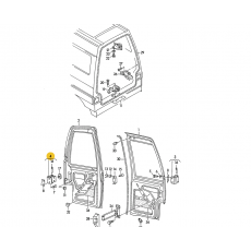 Петля двери распашной правая нижняя VAG 701827154A Б/У